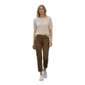 J. Crew NWT City Fit Stretch Pant Size 4 in Autumn Brown Mid Rise Ankle